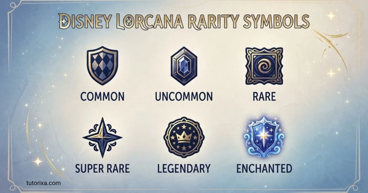 Disney Lorcana Rarity Symbols