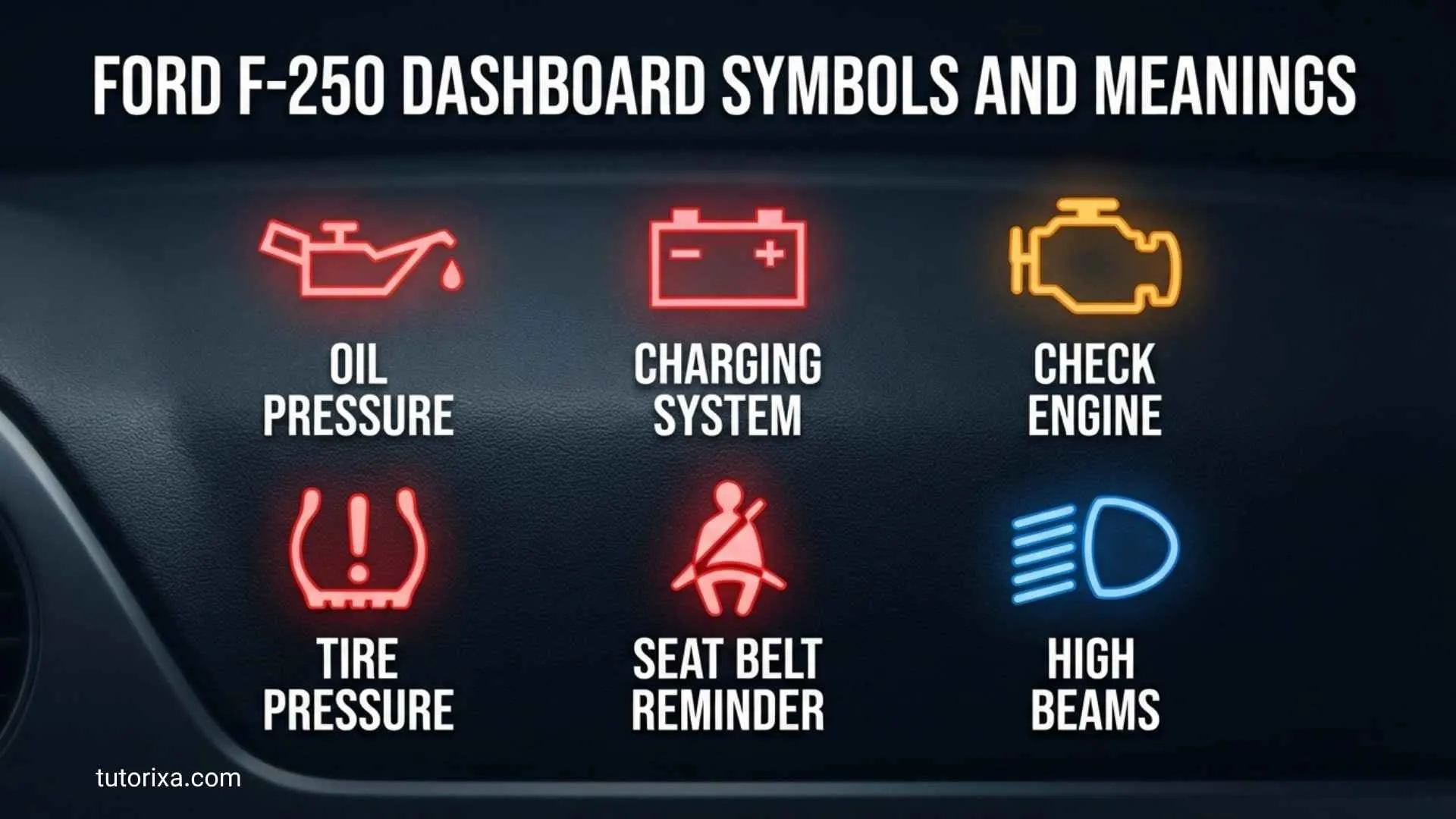 Ford F-250 Dashboard Symbols and Meanings