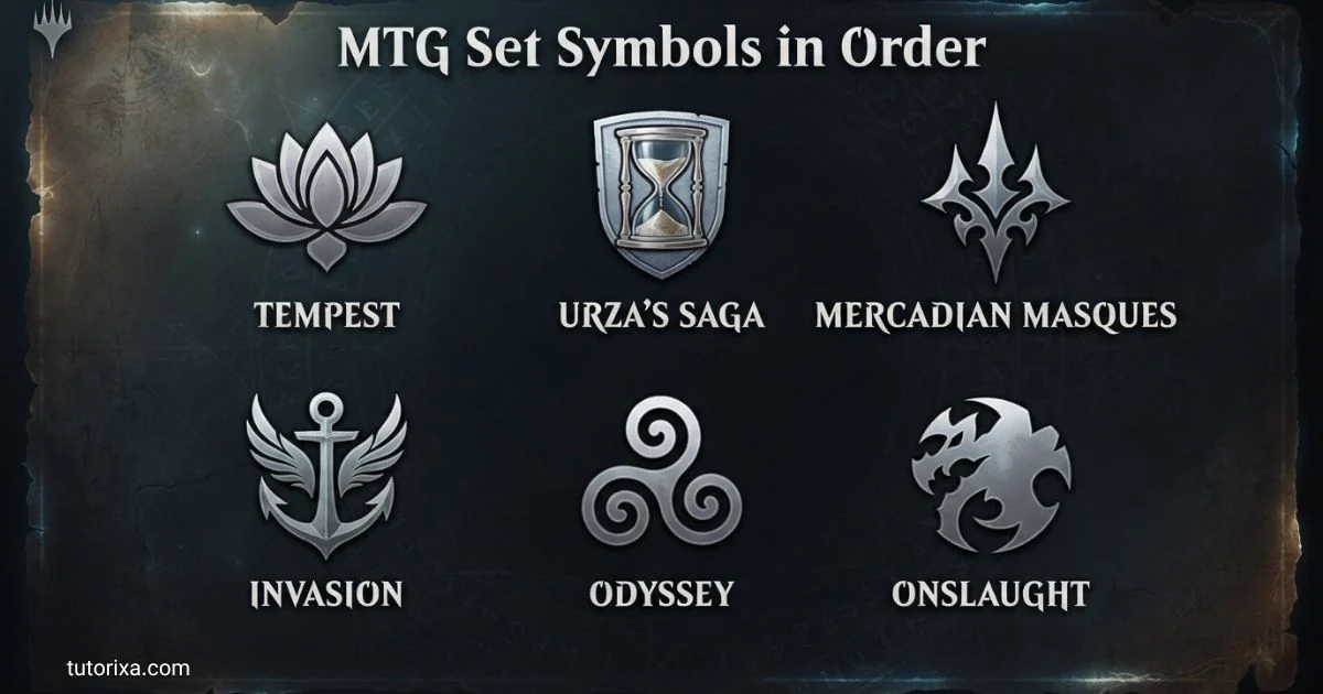 MTG Set Symbols in Order